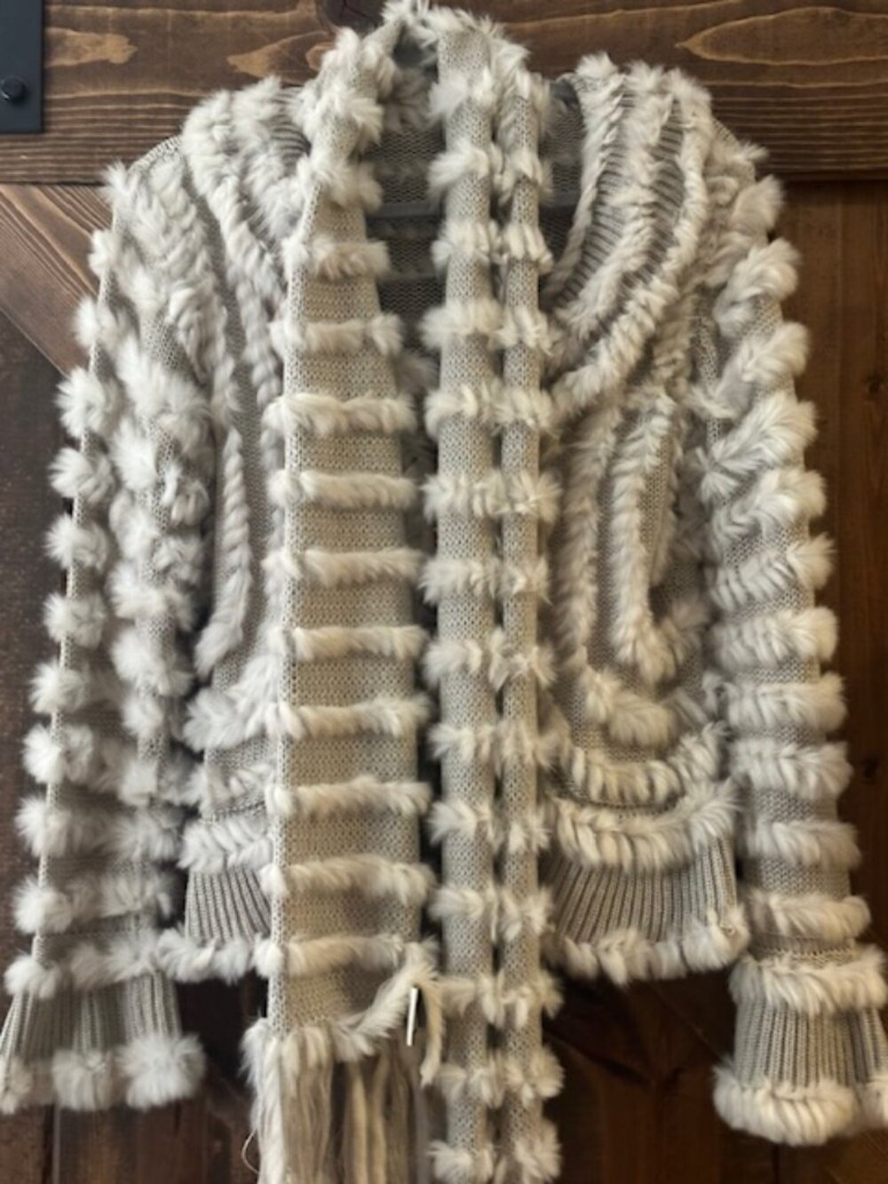 Dismero Made in Italy | Knit Sweater with Fur & Matching Scarf Vtg Sz L - Picture 13 of 14
